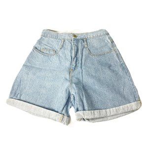 Carabella Vtg High Waist Denim Cuffed Shorts 90's